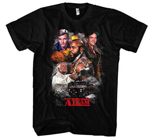 A-Team Herren T-Shirt | A Team T-Shirt 80er - A Team Van - B.A. Baracus - Hannibal Murdock | M7 Schwarz (4XL) von UGLYSHIRT