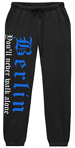 Berlin Never Walk Alone Jogginghose | Berlin Hose Herren Fussball Ultras Sport Freizeit | (S) von UGLYSHIRT