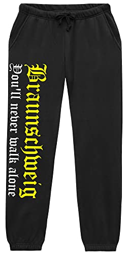 Braunschweig Never Walk Alone Jogginghose | Braunschweig Hose Herren Fussball Ultras Sport Freizeit | (L) von UGLYSHIRT