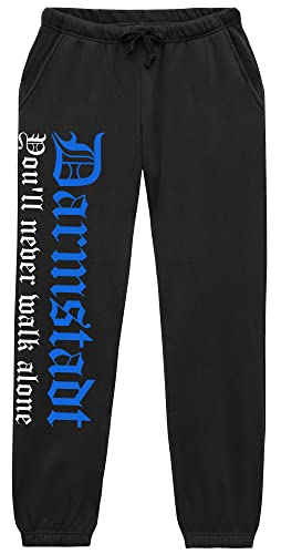 Darmstadt Never Walk Alone Jogginghose | Darmstadt Hose Herren Fussball Ultras Sport Freizeit | (M) von UGLYSHIRT