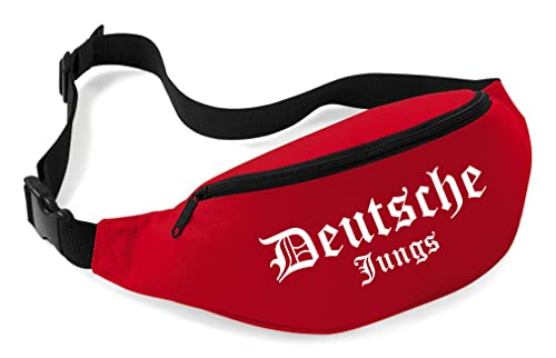 Deutsche Jungs Bauchtasche | Deutschland Tasche - Ultras - Fussball - Hüfttasche - Bag | Rot von UGLYSHIRT