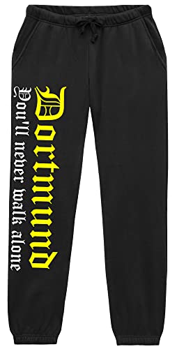 Dortmund Never Walk Alone Jogginghose | Dortmund Hose Herren Fussball Ultras Sport Freizeit | (S) von UGLYSHIRT