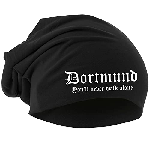 Dortmund You Never Walk Alone Mütze | Ruhrpott Zeche Fussball Ultras Sport Unisex Beanie | Schwarz von UGLYSHIRT