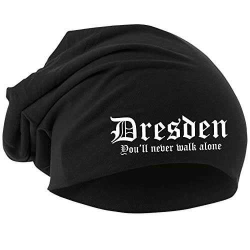 Dresden You Never Walk Alone Mütze | Fussball Ultras Sport Unisex Beanie | Schwarz von UGLYSHIRT