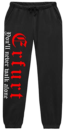 Erfurt Never Walk Alone Jogginghose | Erfurt Hose Herren Fussball Ultras Sport Freizeit | (M) von UGLYSHIRT
