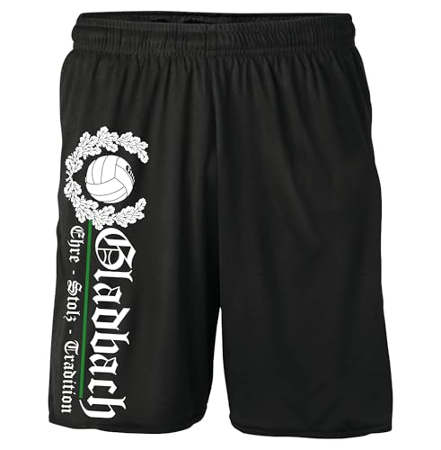 Gladbach Ehre & Stolz Shorts | Sport Stadt Kurze Hose Sweatshorts Fanartikel | M2 Schwarz (L) von UGLYSHIRT