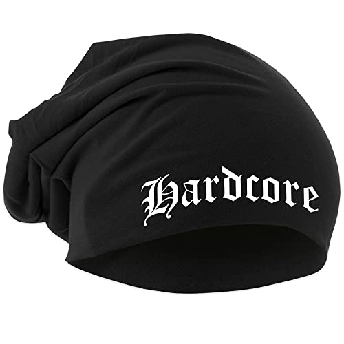 Hardcore Mütze | Fussball Ultras Germany Biker Rocker Unisex Beanie | M1 Schwarz von UGLYSHIRT