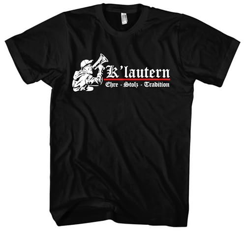 Kaiserslautern Ehre und Stolz Herren T-Shirt | Fussball Ultra Skyline Trikot Sport K-Lautern Shirt | M3 Schwarz (3XL) von UGLYSHIRT