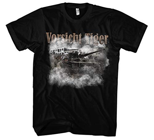 Legende Tiger Herren T-Shirt | German Panzer Shirt Landser Tank WW2 Tiger Panzer Tshirt | M3 Schwarz (L) von UGLYSHIRT