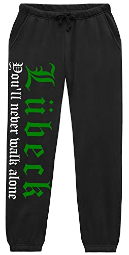 Lübeck Never Walk Alone Jogginghose | Lübeck Hose Herren Fussball Ultras Sport Freizeit | (XXL) von UGLYSHIRT