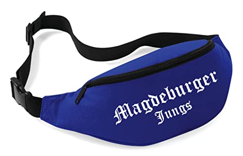 Magdeburger Jungs Bauchtasche | Fussball Tasche - Ultras - Magdeburg Hüfttasche - Supporter Bag | Blau von UGLYSHIRT