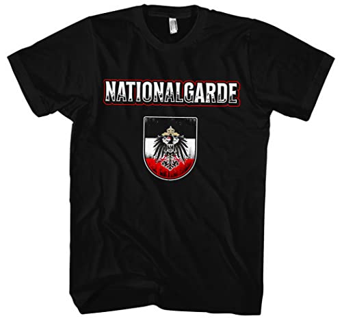 Nationalgarde Herren T-Shirt | Kaiserreich Preußen Patrioten Germany Wiederstand Deutschland | M1 Schwarz (3XL) von UGLYSHIRT