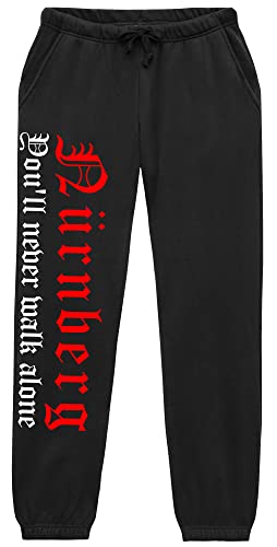 Nürnberg Never Walk Alone Jogginghose | Nürnberg Hose Herren Fussball Ultras Sport Freizeit | (XXL) von UGLYSHIRT