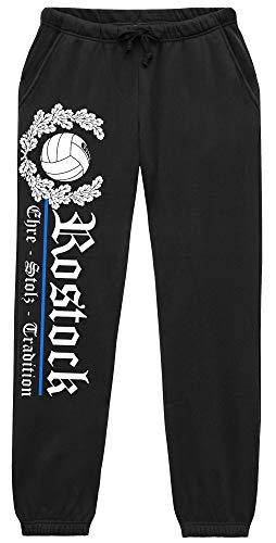 Rostock Ehre & Stolz Herren Jogginghose | Rostock Geschenk Stadt Ultras Sport Rostock Hose Rostock Fanartikel | M2 Schwarz (XL) von UGLYSHIRT