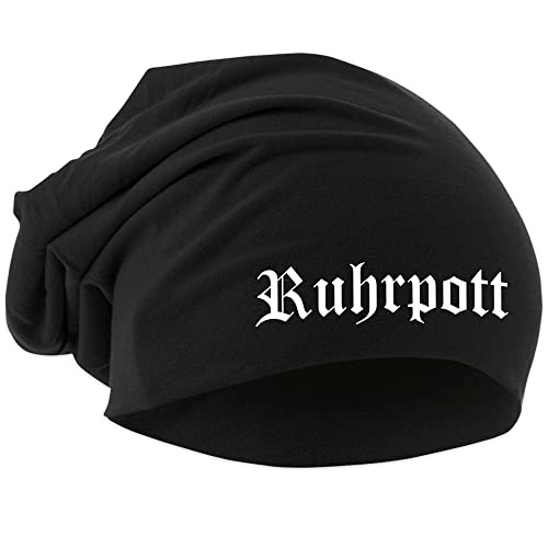 Ruhrpott Mütze | Ruhrpott Zeche Gelsenkirchen Essen Bochum Fussball Ultras Sport Unisex Beanie | Schwarz von UGLYSHIRT