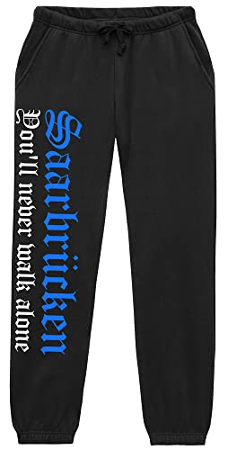 Saarbrücken Never Walk Alone Jogginghose | Fussball Ultras Sport Freizeit Saarbrücken Hose Herren | (L) von UGLYSHIRT