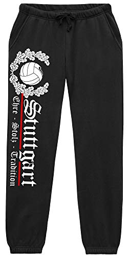 Stuttgart Ehre & Stolz Herren Jogginghose | Stuttgart Geschenk Stadt Ultras Sport Stuttgart Hose Stuttgart Fanartikel | M2 Schwarz (XXL) von UGLYSHIRT