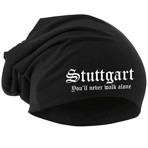 Stuttgart You Never Walk Alone Mütze | Fussball Ultras Sport Unisex Beanie | Schwarz von UGLYSHIRT