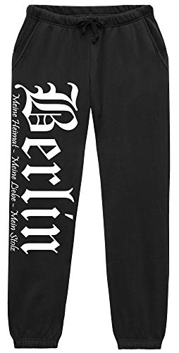UGLYSHIRT Berlin Meine Heimat Herren Jogginghose | Fussball City Berlin Hose Skyline Sporthose Freizeithose | (L) von UGLYSHIRT