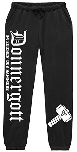 UGLYSHIRT Donnergott Herren Jogginghose | Wikinger Hose Berserker Odin Valhalla Nordmann Vikings | (L) von UGLYSHIRT