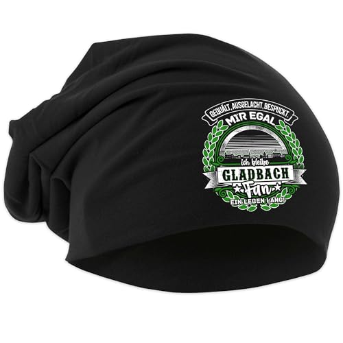 UGLYSHIRT EIN Leben lang Gladbach Mütze | Strickmütze Gladbach Sport Mütze Hut Logo Hat Stadt Dehnbar | Beanie von UGLYSHIRT