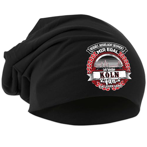 UGLYSHIRT EIN Leben lang Köln Mütze | Strickmütze Köln Sport Mütze Hut Logo Hat Stadt Dehnbar | Beanie von UGLYSHIRT