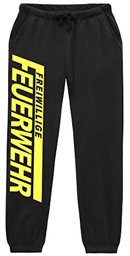 UGLYSHIRT Feuerwehr Herren Jogginghose | FFW Freiwillige Logo 112 Feuerwehr Hose | M3 (L) von UGLYSHIRT