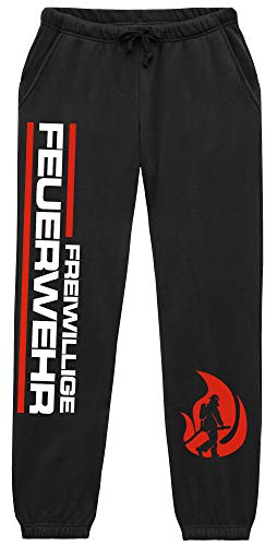 UGLYSHIRT Feuerwehr Herren Jogginghose | Feuerwehr Hose Logo 112 FFW Freiwillige | M1 (L) von UGLYSHIRT