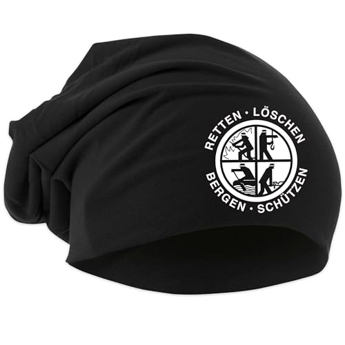 UGLYSHIRT Feuerwehr Mütze | Firefighter Hat Dehnbar Feuerwehrmann FFW Strickmütze 112 Mütze Hut Logo | Beanie M2 von UGLYSHIRT