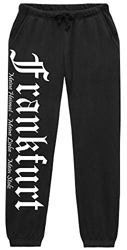 UGLYSHIRT Frankfurt Meine Heimat Herren Jogginghose | Fussball City Frankfurt Hose Skyline Sporthose Freizeithose | (XXL) von UGLYSHIRT