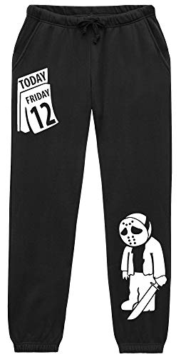 UGLYSHIRT Friday 12 Herren Jogginghose | Freitag der 13 Jason Hose Horror Psycho Halloween | (XXL) von UGLYSHIRT