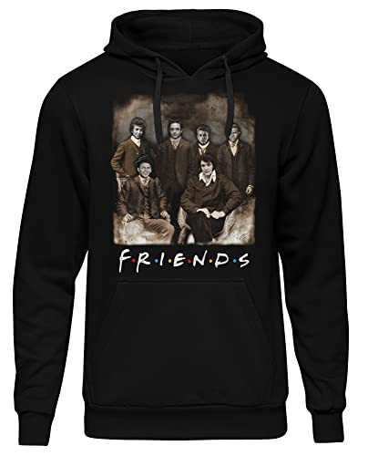 UGLYSHIRT Friends Old School Legends Herren Kapuzenpullover | Dean Hoodie McQueen Sinatra Pullover Vintage Kult | Schwarz (M) von UGLYSHIRT