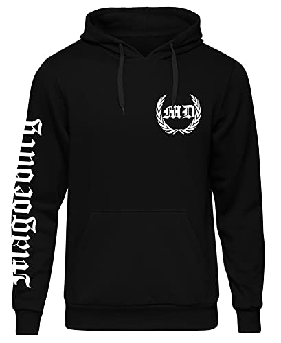 UGLYSHIRT Magdeburg über Alles Herren Kapuzenpullover | Magdeburg Pullover - Trikot Ultras Sport Hoodie | Schwarz (3XL) von UGLYSHIRT