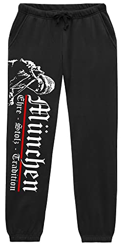 UGLYSHIRT München Ehre & Stolz Herren Jogginghose | Fussball City München Hose Skyline Sporthose | M1 (L) von UGLYSHIRT