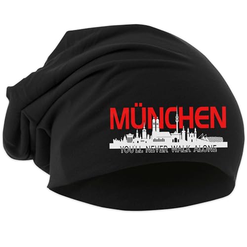 UGLYSHIRT München Skyline Mütze | Strickmütze München Sport Mütze Hut Logo Hat Stadt Dehnbar | Beanie von UGLYSHIRT