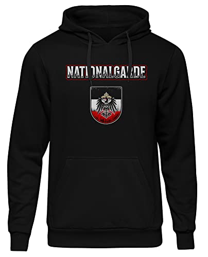 UGLYSHIRT Nationalgarde Herren Kapuzenpullover | Kaiserreich Pullover Preußen Patrioten Hoodie Wiederstand Deutschland | M1 Schwarz (3XL) von UGLYSHIRT