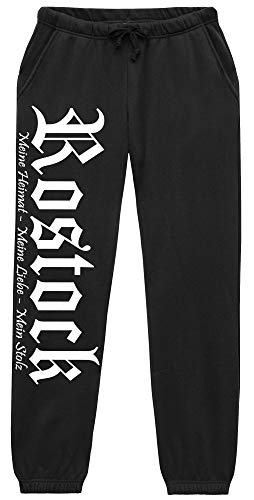 UGLYSHIRT Rostock Meine Heimat Herren Jogginghose | Fussball City Rostock Hose Skyline Sporthose Freizeithose | (M) von UGLYSHIRT