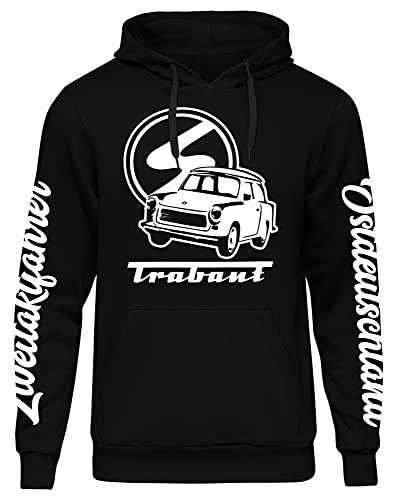 UGLYSHIRT Trabant Ostdeutschland Herren Kapuzenpullover | Zweitakter Hoodie Trabbi S50 S51 Simson Pullover | Schwarz (3XL) von UGLYSHIRT