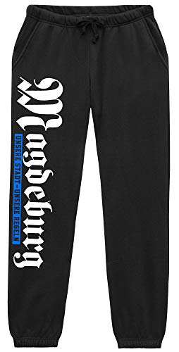 Unsere Stadt Magdeburg Jogginghose | Ultras Sport Stadt Magdeburg Geschenk Magdeburg Hose Magdeburg Fanartikel | Schwarz (L) von UGLYSHIRT