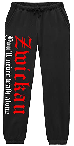 Zwickau Never Walk Alone Jogginghose | Fussball Ultras Sport Freizeit Zwickau Hose Herren | (L) von UGLYSHIRT