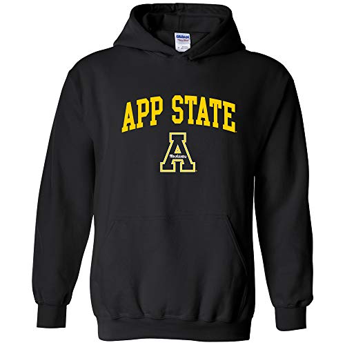 UGP Campus Apparel NCAA Offiziell lizenzierter College – University Team Color Arch Logo Hoodie, Appalachian State Mountaineers Schwarz, Large von UGP Campus Apparel