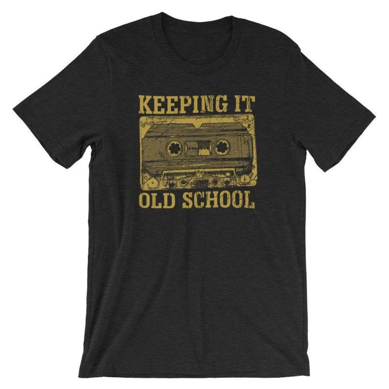 Halten Sie Es Old School Vintage Distressed Kurzarm Unisex T-Shirt Kassette Band von UGRCollection