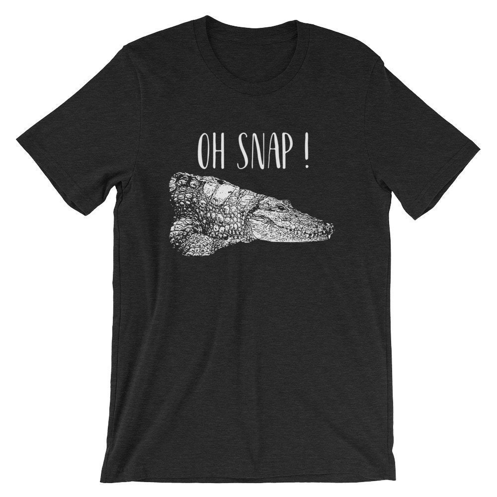 Lustige Krokodil Kurzarm Unisex T-Shirt Oh Snap Lustige Krokodil Kurzarm Unisex T-Shirt Oh Snap von UGRCollection