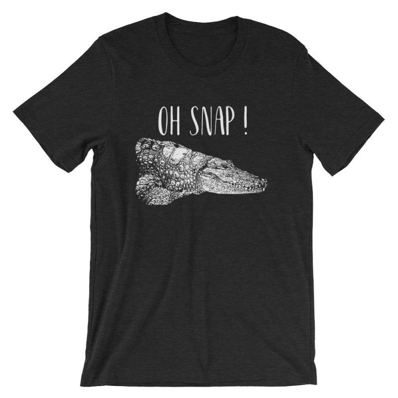 Lustige Krokodil Kurzarm Unisex T-Shirt Oh Snap Lustige Krokodil Kurzarm Unisex T-Shirt Oh Snap von UGRCollection