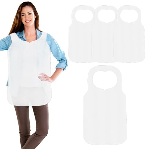 UHETLET 50 Stück Einweg Lätzchen für Erwachsene Einmal Esslätzchen 70cm lang Einwegschürzen Vliesstoffe Latz für Erwachsene Einmalschürzen Einmalschürze Erwachsenenlätzchen für Alle Menschen von UHETLET