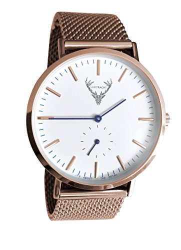 UHRTRACHT - Uhr in rosé mit Mesharmband, Edelstahl, Quick Release - 40 mm. Damen von UHRTRACHT