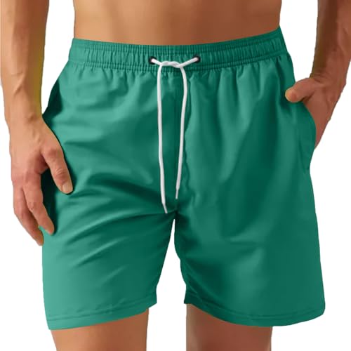 UHouse Badehose Herren Badeshorts mit Mesh-Innenslip Schnelltrocknend Sommer Shorts Leichte Schwimmshorts Männer Schwimmhose Swimming Strandhose Kurz Große Größen Deals Armeegrün M von UHouse