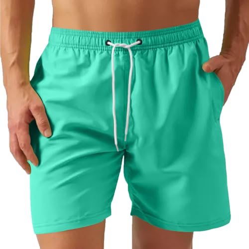UHouse Badehose Herren Badeshorts mit Mesh-Innenslip Schnelltrocknend Sommer Shorts Leichte Schwimmshorts Männer Schwimmhose Swimming Strandhose Kurz Große Größen Warehouse Deal Mintgrün M von UHouse