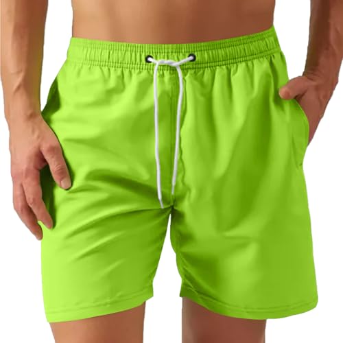 UHouse Badehose Herren Badeshorts mit Mesh-Innenslip Schnelltrocknend Sommer Shorts Leichte Schwimmshorts Männer mit Taschen Schwimmhose Swimming Strandhose Kurz Warehouse Deal Gold L von UHouse