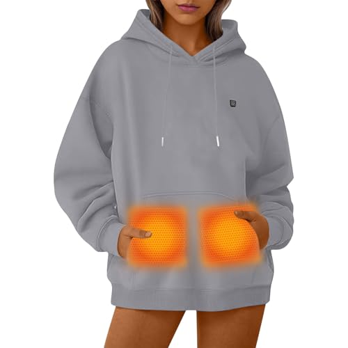 UHouse Beheizbarer Hoodie Damen Herren Kapuzenpullover Winter Beheizbare Pullover mit Kapuze Unisex Hoody Elektrische Beheizte Kapuzenpulli Outdoor Heizjacke Warehouse Deal Grau L UHouse Beheizbarer Hoodie Damen Herren Kapuzenpullover Winter Beheizbare Pullover mit Kapuze Unisex Hoody Elektrische Beheizte Kapuzenpulli Outdoor Heizjacke Warehouse Deal Grau L von UHouse